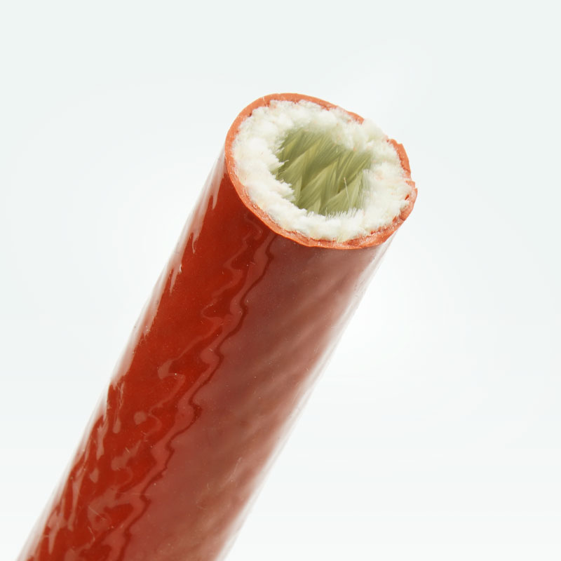 High temperature fiberglass fire sleeve with silicone rubber coating