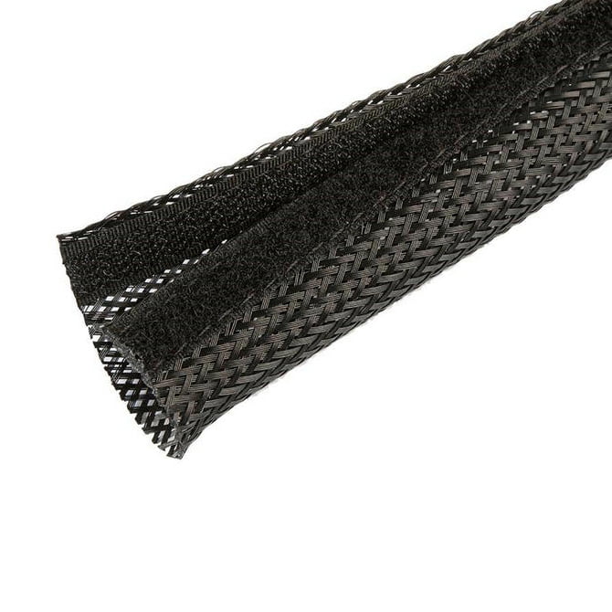 Hook And Loop Braided Wrap Sleeving MJ Cable Protection Sleeve