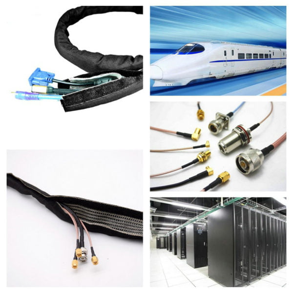 EMI Velcro Shielding Cable Sleeve MJ Cable Protection Sleeve
