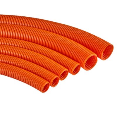 Orange Corrugated Wire Loom Conduit