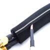 Braided Split Sleeving Black with White Identification Line 1