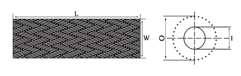 braided cable sleeve drawing