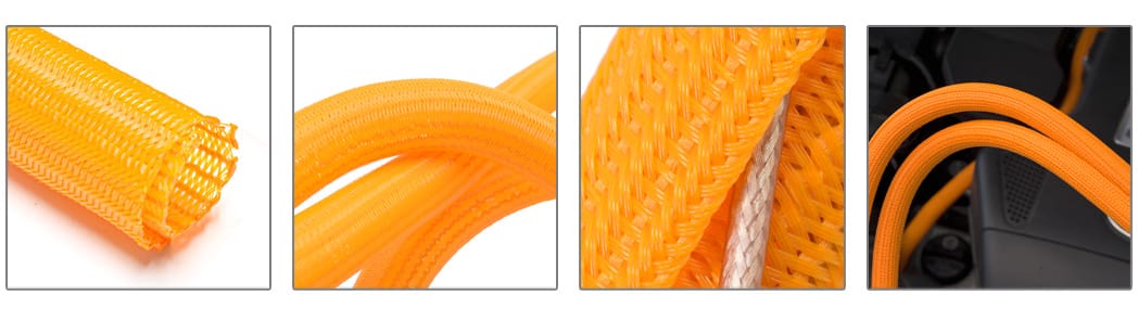 orange split sleeving top picture