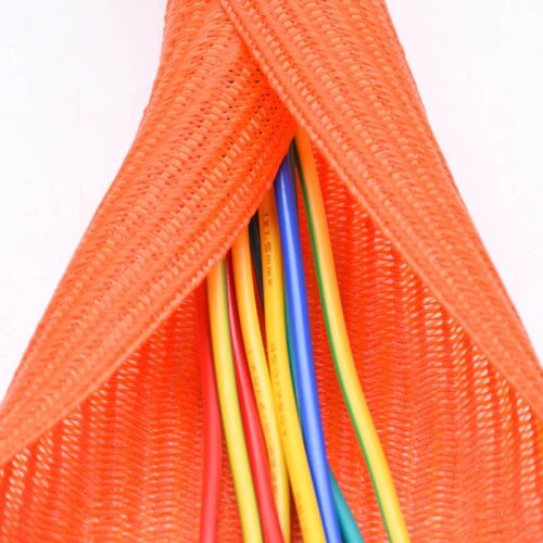 orange braided wire loom