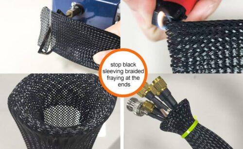 Stop Black Sleeving Braided Fraying at The Ends