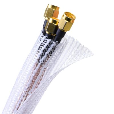 clear white braided wire loom
