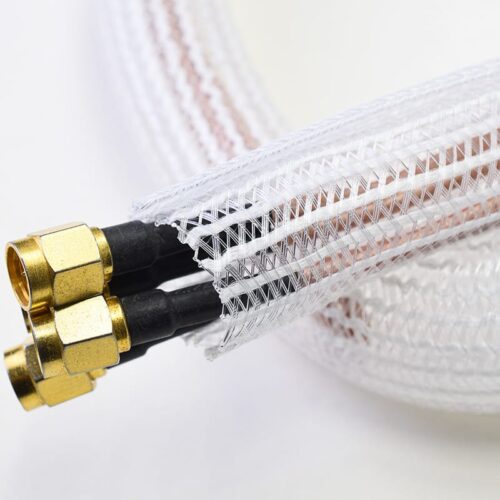 clear white braided wire sleeve