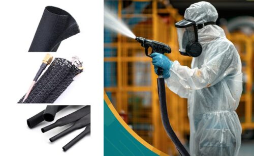 Sprayfoam Industry solution braided sleeving,heat shrink tubing