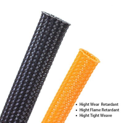 Wear and Flame Retardant Tight Weave Braided cable Sleeving